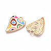 Rack Plating Alloy Enamel Pendants PALLOY-T091-15A-2