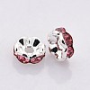 Brass Rhinestone Spacer Beads RB-A014-L8mm-23S-NF-2