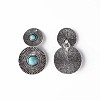 Synthetic Turquoise Pendants PALLOY-N157-035-2