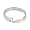 Non-Tarnish Constellations 304 Stainless Steel Open Cuff Ring for Women RJEW-L122-001P-02-2