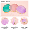 Resin Imitation Agate Color Palette & 430 Stainless Steel Double Head Spoon Palette Spatulas Stick Rod MRMJ-FG0001-14-4