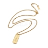 304 Stainless Steel Rectangle Number Pendant Necklaces NJEW-D300-01G-07-4