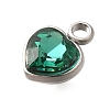 304 Stainless Steel with Rhinestone Pendants STAS-Q346-01P-08-2