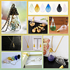 14Pcs 7 Colors Blown Glass Teardrop Bubble Vial GLAA-PH0003-15-6