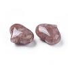 Natural Strawberry Quartz Heart Palm Stone G-F659-A07-3