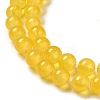 Baking Paint Imitation Jade Glass Round Bead Strands DGLA-Q021-8mm-30-4