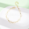 Brass Link Chain Bracelets for Women BJEW-C140-11G-2