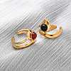 304 Stainless Steel Adjustable Open Cuff Rings RJEW-A071-14G-3