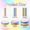 30M 3 Colors Rainbow Color Polyester Stripe Ribbons OCOR-TA0001-77-3