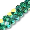 Transparent Electroplate Glass Beads Strands GLAA-Q099-D01-03-1