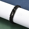 Ion Plating(IP) Braided Microfiber Leather Cord Bracelets for Men BJEW-Z081-13EB-02-3
