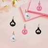 6Pcs 3 Colors Brass Enamel Pendants sgZIRC-SZ0003-52-3