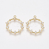 Brass Cubic Zirconia Pendants KK-T038-518A-1