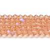 Transparent Electroplate Glass Beads Strands GLAA-F029-2mm-D15-1