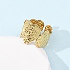 304 Stainless Steel Open Cuff Rings for Women RJEW-K309-01G-2