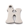 Non-Tarnish 201 Stainless Steel Charms STAS-U016-01P-H-1
