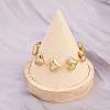 304 Stainless Steel Heart Link Chain Bracelets for Valentine's Day Gift BJEW-D359-17A-G-5