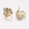 Brass Stud Earring Findings KK-F731-02G-3