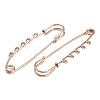 Ion Plating(IP) 304 Stainless Steel Safety Pins Brooch Findings STAS-K252-05C-RG-2