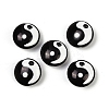 Yin-yang Theme Baking Paint Glass Beads LAMP-B028-01B-1