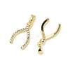 Brass Micro Pave Clear Cubic Zirconia Pendants KK-H254-13G-2