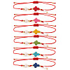 6Pcs Plastic Imitation Pearl Charm Bracelets GR7958-7-4