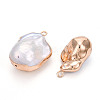 Electroplated Natural Keshi Pearl Pendants LS-PEAR-S019-05D-02-2