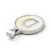 304 Stainless Steel with White Shell Pendants STAS-G268-01D-P-3