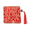 Chinese Brocade Tassel Zipper Jewelry Bag Gift Pouch ABAG-F005-12-2