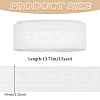 Cotton Flower Pattern Embroidery Lace Ribbon OCOR-WH0078-166-2