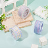 3 Roll 3 Colors Segment Dyed Cotton & Metallic String Threads OCOR-TA0004-12-6