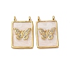 Brass Micro Pave Cubic Zirconia Pendants KK-D390-27G-05-1
