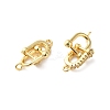 Rack Plating Brass Pave Clear Cubic Zirconia Connector Charms KK-O142-25G-2