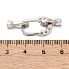 Brass Micro Pave Clear Cubic Zirconia Fold Over Clasps KK-P291-14P-3