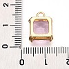 Brass Micro Pave Cubic Zirconia Charms KK-N261-24C-G-3