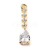 Brass Micro Pave Cubic Zirconia Pendants KK-F901-04A-G-1