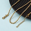 3MM 304 Stainless Steel Saucer Chain Necklaces NJEW-P338-04G-3