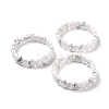 Natural Howlite Oval Beaded Stretch Bracelet G-E010-01Z-2