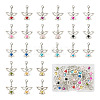 36Pcs 12 Colors Alloy Angel Pendant Decorations FIND-TA0001-92-1