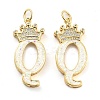 Brass Micro Pave Clear Cubic Zirconia Pendants KK-G498-01Q-02-1
