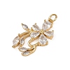 Brass Micro Pave Cubic Zirconia Pendants KK-Z120-06G-03-2