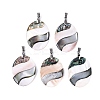 Natural Abalone Shell & Black Lip Shell & Pink Shell Pendants SSHEL-B003-06P-04-1