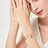 6Pcs 6 Style Alloy Flower Charm Bracelets Set BJEW-FI0001-79-7