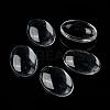 Transparent Oval Glass Cabochons X-GGLA-R022-25x18-6