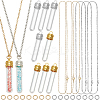 60Pcs 6 Styles Clear Glass Wish Bottle Pendants Set GLAA-SC0002-31-1