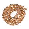Transparent Electroplate Glass Beads Strands EGLA-N013-T8mm-B21-2