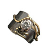 Brass Micro Pave Clear Cubic Zirconia Finger Rings FS-WGE4002-04-2