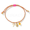 Natural Yellow Aventurine & Brass Charm Bracelets BU6372-4-1