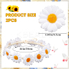 2Pcs Cloth Small Sunflowe Wreath Headband OHAR-CP0001-20B-2