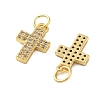 Brass Micro Pave Cubic Zirconia Pendants KK-C092-21D-G-2